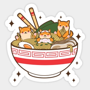 Corgi Ramen Sticker